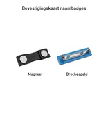 Plastic naambadge met jouw tekst 70x20mm - per 1 stuk