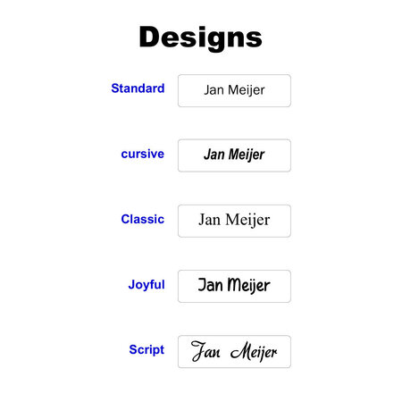 Plastic naambadge met jouw tekst 70x20mm - per 1 stuk