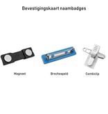 Kunststof naambadge met tekst gravering 65x35mm - per 1 stuk