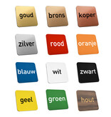 Kunststof naambadge met tekst gravering 65x35mm - per 1 stuk