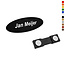 Plastic naambadge met jouw tekst 65x25mm - per 1 stuk