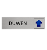 Staand aluminium deurbordje duwen 165 x 45 mm - per 1 stuk