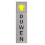 Staand aluminium deurbordje duwen 165 x 45 mm - per 1 stuk