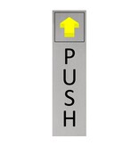 CombiCraft Aluminium deurbordje duwen verticaal 165 x 45 mm - per 1 stuk