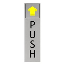 Aluminium deurbordje push