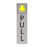 Aluminium deurbordje pull verticaal 165 x 45 mm - per 1 stuk