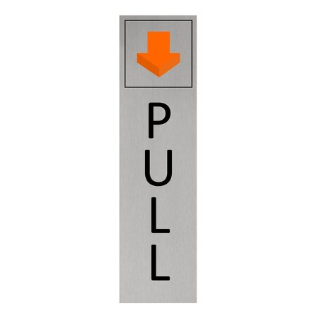 CombiCraft Aluminium deurbordje pull verticaal 165 x 45 mm - per 1 stuk