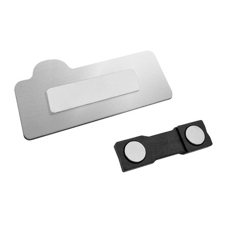 Aluminium naambadge eigen vorm maximaal 80x45mm in onderdruk - per stuk