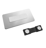 Aluminium naambadge 75x40mm met eigen ontwerp in onderdruk - per stuk