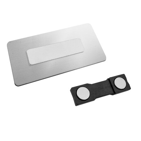 Aluminium naambadge 75x40mm met eigen ontwerp in onderdruk - per stuk
