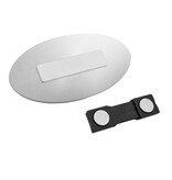 Aluminium naambadge 80x45mm met eigen ontwerp in onderdruk - per stuk