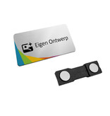 Aluminium naambadge 60x30mm met eigen ontwerp in onderdruk - per stuk
