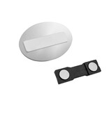 Aluminium naambadge 55x40mm met eigen ontwerp in onderdruk - per stuk