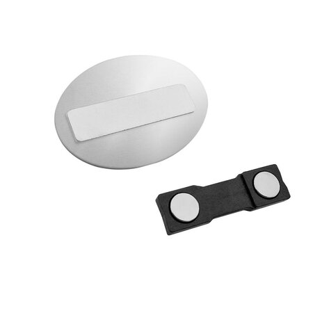 Aluminium naambadge 55x40mm met eigen ontwerp in onderdruk - per stuk