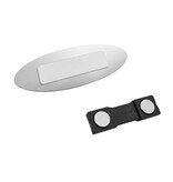 Aluminium naambadge 75x25mm met eigen ontwerp in onderdruk - per stuk