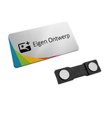 Aluminium naambadge 72x30mm met eigen ontwerp in onderdruk - per stuk