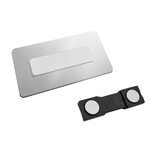 Aluminium naambadge 72x30mm met eigen ontwerp in onderdruk - per stuk