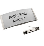 Kunststof naambadge Easy3 met jouw tekst 77x32mm - per stuk