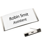 Kunststof naambadge Easy3 met jouw tekst 77x32mm - per stuk