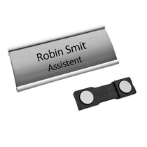 Aluminium naambadge Easy2 met tekst - per stuk