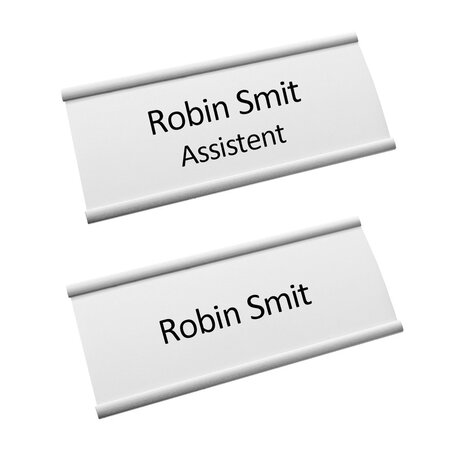 CombiCraft Aluminium naambadge Easy2 met eigen tekst 72x30mm - per stuk