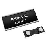 Aluminium naambadge Easy2 met eigen tekst 72x30mm - per stuk