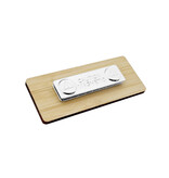 Bamboe naambadge 72x30mm met naam en logo - per stuk