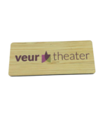 CombiCraft Bamboe naambadge 72x30mm met naam en logo - per stuk