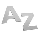 Plexiglas letters voor aan de muur zilverkleurig - per stuk