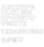 Plexiglas letters voor aan de muur zilverkleurig - per stuk