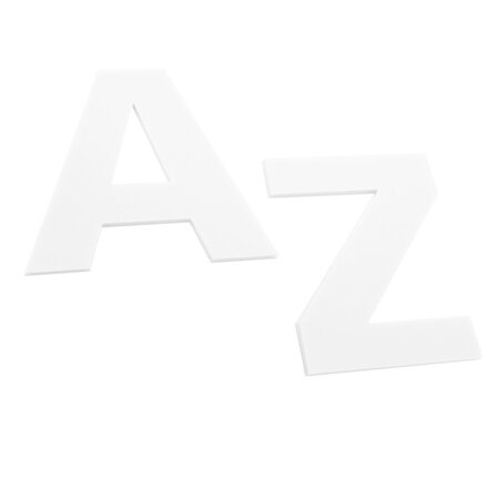 CombiCraft Plexiglas letters voor aan de muur wit - per stuk