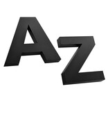 Plexiglas letters voor aan de muur zwart extra dik - per stuk