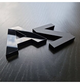 Plexiglas letters voor aan de muur zwart extra dik - per stuk