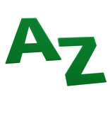Plexiglas letters voor aan de muur groen - per stuk