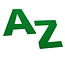 Plexiglas letters voor aan de muur groen - per stuk