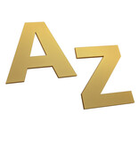 Plexiglas letters voor aan de muur goudkleurig - per stuk
