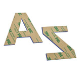 Plexiglas letters voor aan de muur blauw - per stuk