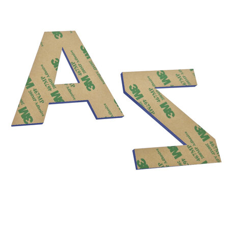 Plexiglas letters voor aan de muur blauw - per stuk