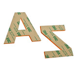 Plexiglas letters voor aan de muur oranje - per stuk