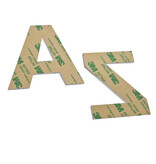 Plexiglas letters voor aan de muur grijs - per stuk