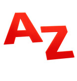 Plexiglas letters voor aan de muur rood - per stuk
