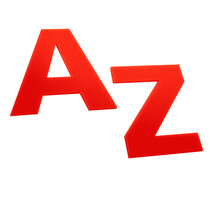 Plexiglas losse letters rood