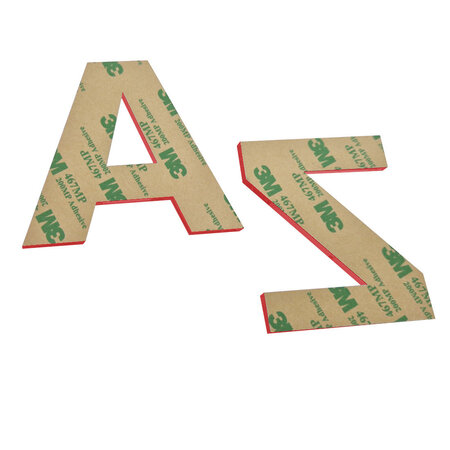 Plexiglas letters voor aan de muur rood - per stuk
