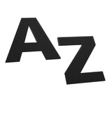 CombiCraft Plexiglas letters voor aan de muur zwart - per stuk