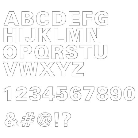 CombiCraft Plexiglas letters voor aan de muur zwart - per stuk