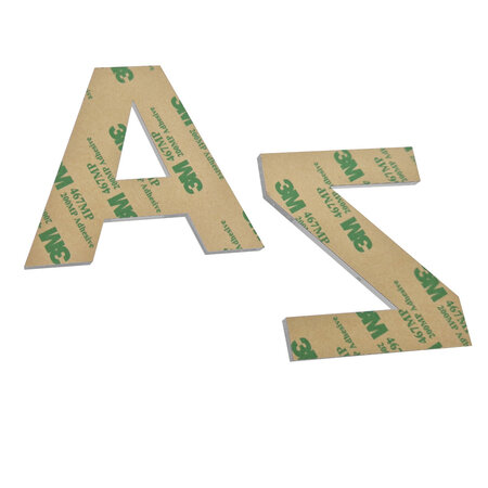 Aluminium letters voor aan de muur 1,5 mm dik - per stuk