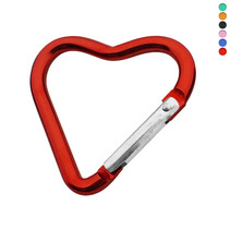 Gekleurde karabijnhaak hart - per stuk