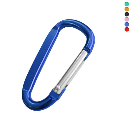 Gekleurde karabijnhaken 60x30mm aluminium - per stuk
