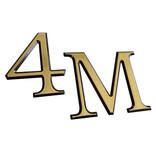 CombiCraft Messing gesatineerde letters met gebruineerde contourranden voor aan de muur - per stuk