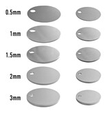 CombiCraft Aluminium sleutellabel met eigen logo zilverkleurig  - per stuk